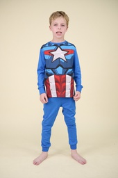 [DIS80295] DESCUENTO 10% LIQUIDACION DE TEMPORADA!  INV. PIJAMA DE JERSEY MODAL DISFRAZ ML AVENGERS "CAPITAN AMERICA"