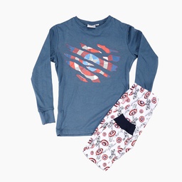 [DIS80736]  INV. PIJAMA DE JERSEY MODAL ML ESTAMPADO "AVENGERS" 