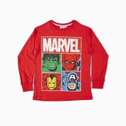 [DIS80793] LIQUIDACION ! - INV. REMERA DE JERSEY ML CONPUÑOS Y ESTAMPA CRAQUELADA &quot;AVENGERS&quot;