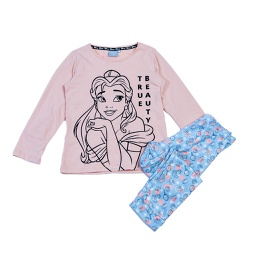 [DIS82268]  INV. PIJAMA ML ESTAMPADO "PRINCESAS" DE JERSEY MODAL