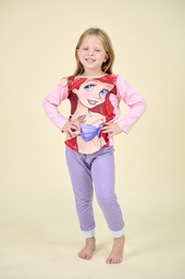[DIS82269] LIQUIDACION ! - INV. PIJAMA ML SUBLIMADO "PRINCESAS SIRENITA ARIEL" DE JERSEY MODAL