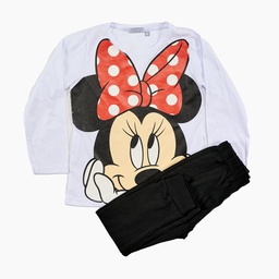 [DIS82337]   INV. PIJAMA DE JERSEY ML ESTAMPA "MINNIE" Y PANTALON LISO