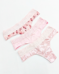 [VTG7518] ROSA CULOTELES DE MICROFIBRA CON PUNTILLA