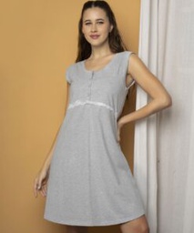 [LEN25854] LIQUIDACION ! - INV. CAMISON MATERNAL DE JERSEY CON PUNTILLA