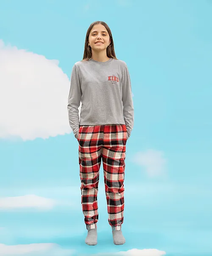 [ELE2470] DESCUENTO 10% LIQUIDACION DE TEMPORADA!  INV. PIJAMA PANTALON PILU CUADRILLE TEEN