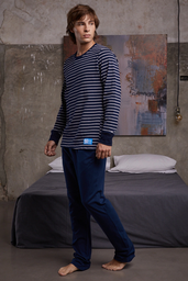 [G31053]  INV. PIJAMA RAYADO HOMBRE MANGAS LARGAS