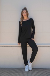 [LEN24329] LIQUIDACION ! - INV. PIJAMA CONJUNTO DE RIBB DE VISCOSA