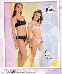 [MAR3028] CONJUNTO TEENS DE ALGODON Y LYCRA ESTAMPADO CON VEDETINA Y TAZA DESMONTABLE