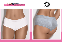 [GAB1200] PACK X 3 CULOTELESS ANCHO CON CINTURA DOBLE TELA ALGODÓN Y LYCRA LISO