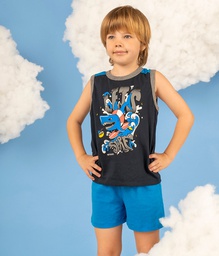 [ELE2556/E/E] OFF - 15% !! VER. PIJAMA MUSCULOSA Y SHORT "TIBURON-DINO"