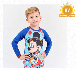 [DIS80549] VER. REMERA MANGAS LARGAS PROTECCION UV &quot;MICKEY&quot;