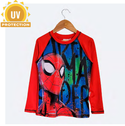 [DIS80992] VER. REMERA ROJA MANGAS LARGAS PROTECCION UV &quot;SPIDERMAN&quot;