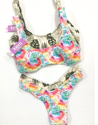 [KIE4571] VER. MALLA BIKINI TOP Y COLALES ESTAMPADA