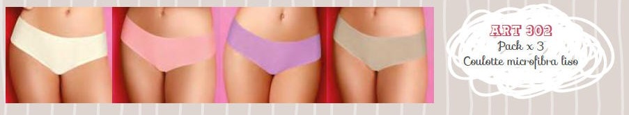 PACK X 3 CULOTTE MICROFIBRA LISO