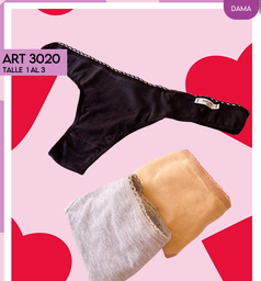 [MER3020] PACK x 3 colales alg y lycra fantasia