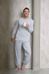 [LEN25551/E] DESCUENTO 10% LIQUIDACION DE TEMPORADA!  INV. PIJAMA HOMBRE RAYADO