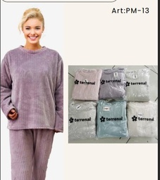 [TERRE13] INV. PIJAMA TERRENAL SOFT PELUCHE LISO ACANALADO -6026