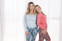 [FRA006] DESCUENTO 10% LIQUIDACION DE TEMPORADA!  INV. PIJAMA DAMA BABUCHA ESTAMPADA Y REMERA CON FRUNCE