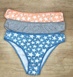 [FRA587F] PACK X3 VEDETINA LISA Y ESTAMPADAS DE ALGODÓN