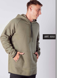 [SHE3252] INV. BUZO CANGURO LARGO CON CORDON