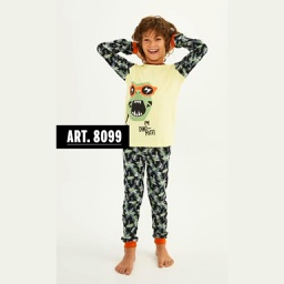 [XY8099J] DESCUENTO 10% LIQUIDACION DE TEMPORADA!  INV. PIJAMA NENE JURASSIC MANGA LARGA CAMUFLADO