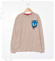 [DIS85520] DESCUENTO 15% LIQUIDACION DE TEMPORADA! I INV. REMERA DE ALGODÓN ESTAMPADA "SONIC"