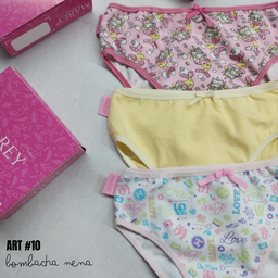 [MAR10] PACK X3 BOMBACHAS NENA DE ALGODÓN Y LYCRA SURTIDO