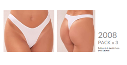 [TNT2008] PACK X3 COLALES EN V DE ALGODÓN Y LYCRA