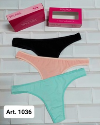 [VOL1036] PACK X3 COLALES MAX LISAS DE ALGODÓN Y LYCRA