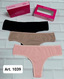 [VOL1039] PACK X3 CULOTELESS MAX LISAS DE ALGODÓN Y LYCRA