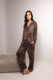 [ANDP9045] DESCUENTO 10% LIQUIDACION DE TEMPORADA!  INV. PIJAMA ABOTONADO ESTAMPADO ANIMAL PRINT