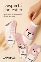 [AMASOQ] MEDIA SOQUETE- INVISIBLE DAMA ESTAMPADO &quot;AMANECER-MAXIMA&quot;