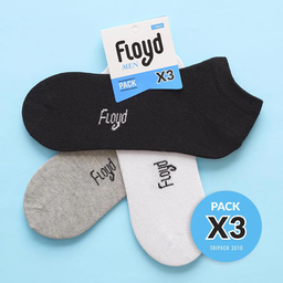[FLO3010] PACK X3 SOQUETE HOMBRE LISO