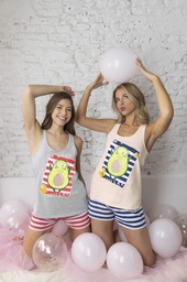 [LEN26705] VER. PIJAMA MJUSCULOSA Y SHORT RAYADO &quot;PALTA&quot;