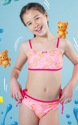 [ELE2615] VER. BIKINI CON CANUTILLOS Y BOMBACHA CON TIRAS LATERALES ESTAMPADA