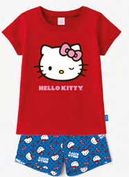 [DIS84026] VER. PIJAMA NENA REMERA DE ALGODÓN Y SHORT SUBLIMADO "KITTY"