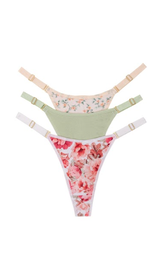 [FRA5001] PACK X3 TANGA REGULABLE CAVADA DE ALGODÓN ESTAMPADA &quot;VINTAGE&quot;