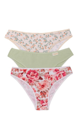 [FRA5002/E] PACK X3 VEDETINA ESPECIAL DE ALGODÓN Y LYCRA  ESTAMPADA &quot;VINTAGE&quot;