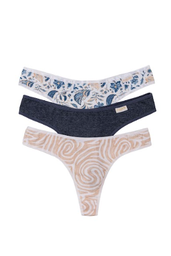 [FRA5013/E] PACK X3 COLALES ESPECIAL DE ALGODÓN Y LYCRA ESTAMPADA &quot;MEDITERRANEO&quot;