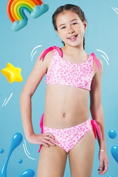 [ELE2618] VER. MALLA BIKINI ESTAMPADA CON DETALLE DE MOÑOS LISOS &quot;ANIMAL PRINT&quot;