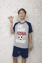 [LEN26910] VER. PIJAMA DE JERSEY CON ESTAMPA QUE BRILLA EN LA OSCURIDAD