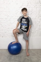 [LEN26910/G] VER. PIJAMA DE JERSEY CON ESTAMPA QUE BRILLA EN LA OSCURIDAD