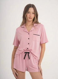 [TRE5542] VER. PIJAMA ABOTONADO DE MODAL SOFT LISO