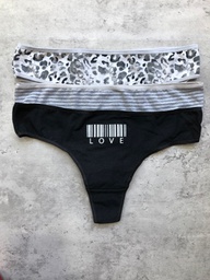 [VOL311-3] PACK X3 CULOTELESS DE ALGODÓN Y LYCRA ESTAMPADA