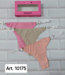 [SAY10175] PACK X3 REGULABLE DE ALGODON Y LYCRA CON ELASTICO PERSONALIZADO