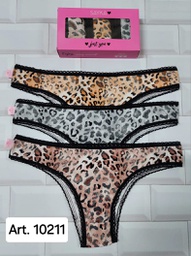 [SAY10211] PACK X3 VEDETINA DE ALGODÓN Y LYCRA ESTAMPADA