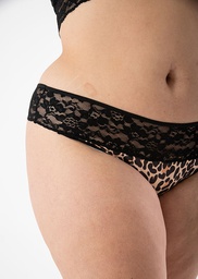 [ALIS817] COLALES DE MICROFIBRA Y PUNTILLA ANIMAL PRINT