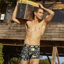 [XY1336] Bóxer algodón-lycra / pinza central "MANCHAS"