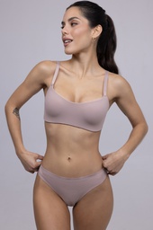 [TRE303] CONJUNTO TOP ARMADO Y COLALES PEACHSKIN SIN COSTURAS