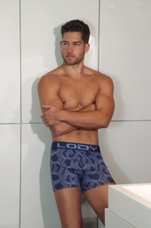 [LM982] BOXER DE ALGODÓN Y LYCRA ESTAMPADO "GEOMETRIC"